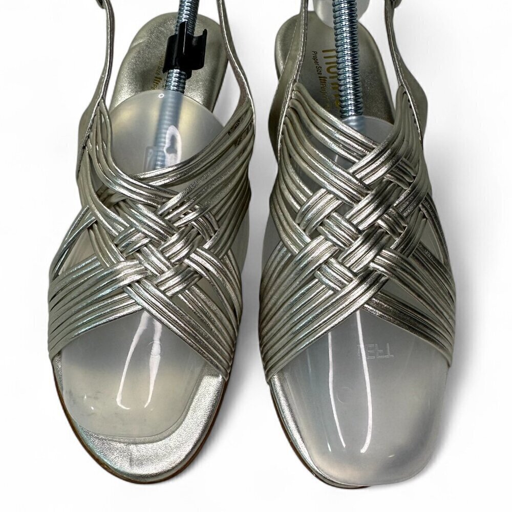 Munro Women's Marianna Slingback Sandal Sz 7 - Metallic Taupe - Picture 5 of 16